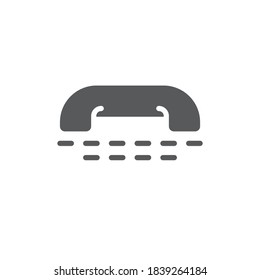Text Telephone vector icon symbol isolated on white background