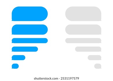 Text template bubbles, set of chatting SMS message bubbles.