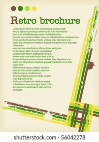 Text template with color stylized lines