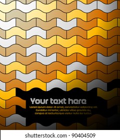 Text template with gray, orange and yellow elements