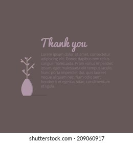 Text template, with minimal vase. Stylized design element. Background design for poster, flyer, cover, brochure. Easy to edit. Vector illustration - EPS10.
