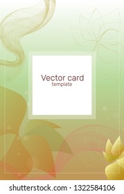 Text template, poster with corporate identity. Vector floral gradient background in gold and brown colors.