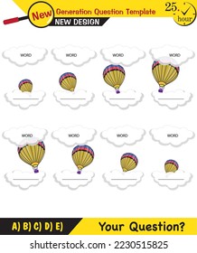 Text Templates - for teachers, next generation question examples, editable text fields, eps, vector