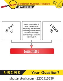 Text Templates - for teachers, next generation question examples, editable text fields, eps, vector