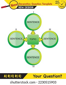 Text Templates - for teachers, next generation question examples, editable text fields, eps, vector
