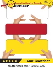 Text Templates - for teachers, next generation question examples, editable text fields, eps, vector