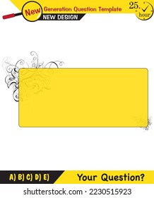 Text Templates - for teachers, next generation question examples, editable text fields, eps, vector