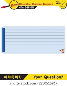 Text Templates - for teachers, next generation question examples, editable text fields, eps, vector