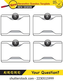 Text Templates - for teachers, next generation question examples, editable text fields, eps, vector