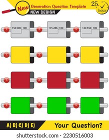 Text Templates - for teachers, next generation question examples, editable text fields, eps, vector