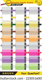 Text Templates - for teachers, next generation question examples, editable text fields, eps, vector
