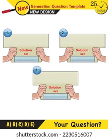 Text Templates - for teachers, next generation question examples, editable text fields, eps, vector