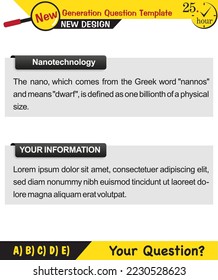 Plantillas de texto: para profesores, ejemplos de preguntas de próxima generación, campos de texto modificables, pasos, vector