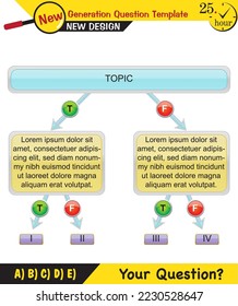 Textvorlagen - für Lehrer, Fragebeispiele der nächsten Generation, bearbeitbare Textfelder, EPS, Vektorgrafik