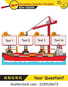 Text Templates - for teachers, next generation question examples, editable text fields, eps, vector