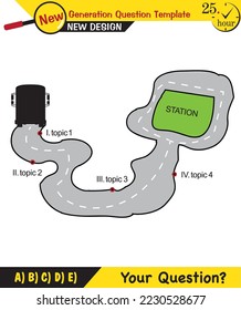 Text Templates - for teachers, next generation question examples, editable text fields, eps, vector