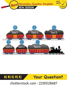 Text Templates - for teachers, next generation question examples, editable text fields, eps, vector