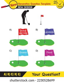 Text Templates - for teachers, next generation question examples, editable text fields, eps, vector