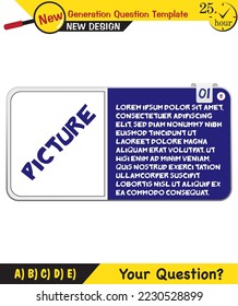 Text Templates - for teachers, next generation question examples, editable text fields, eps, vector
