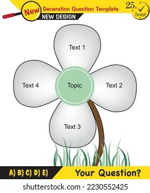 Text Templates - for teachers, next generation question examples, editable text fields, eps, vector