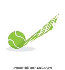 Text with a tennis ball. Vector illustration design