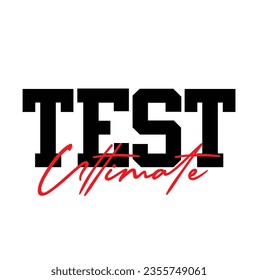 text Test Ultimate, vector illustration