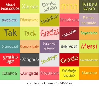 text thank you in many language (seamless texture)