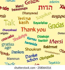 text thank you in many language(seamless texture)