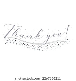 Text THANK YOU on white background