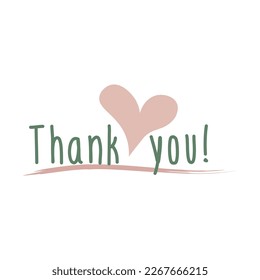 Text THANK YOU on white background