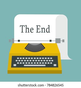 The text "The end" is close-up, typed. Simple design.