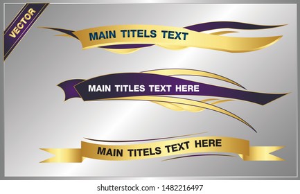 Text titles Vector, Banner text design