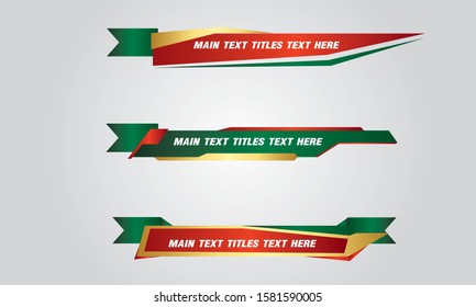 Text titles Vector,Banner text design,live Text,Christmas Titles text design for Tv show.