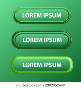 Text tittle 3D realist green color vector