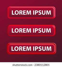 Text tittle buble red color vector