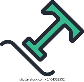 Text tool icon in trendy flat style isolated on white background