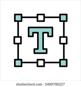  Text Tool icon with white background vector
