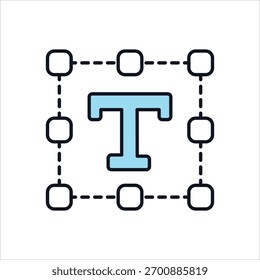 Text Tool Vector icon stock illustration