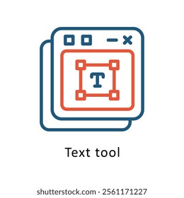 Text tool  Vector Two Color Icon. Eps file 10