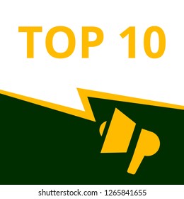 text Top 10. Vector illustration