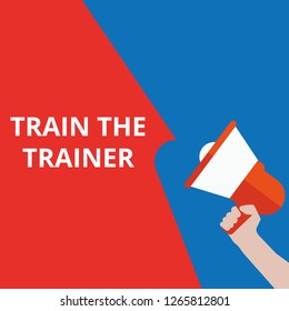 text Train The Trainer. Vector illustration