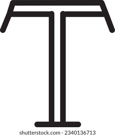 Text Type Tool Outline Icon