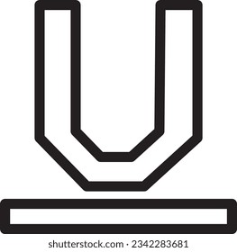 Text Type Underline Outline Icon