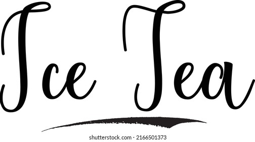 Text Typography Design Coffee Slogan Ice Tea 