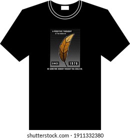 text typography with leaf texture t-shirt template design with texture effect art new apparel creative modern fashion