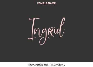 Text Typography Personal Women's Name  Ingrid