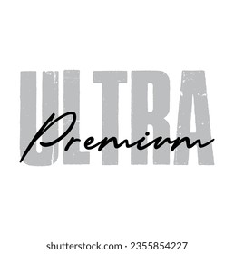 texto Ultra Premium, ilustración vectorial