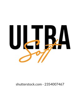 text Ultra Soft, vector illustration
