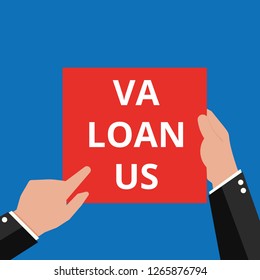 text Va Loan U.S Vector illustration