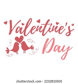 Text VALENTINE'S DAY on white background